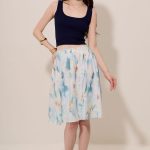 Scalopped Trim Scoop Neckline Knit Top