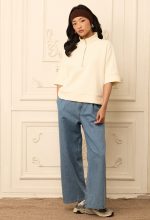 Half-Zip Drop-Shoulder Sweatshirt - Image 4