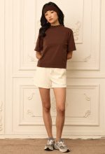 Relaxed Fit Mock Neck Top