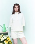 Smocked Elastic Waist Lounge Shorts - Image 2