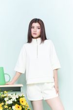 Smocked Elastic Waist Lounge Shorts - Image 3