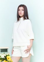 Half-Zip Drop-Shoulder Sweatshirt